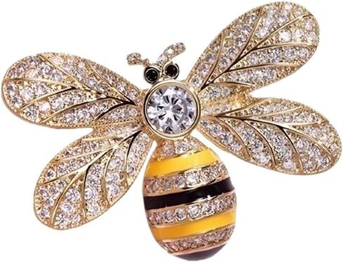Rhinestone Bee Brooches for Women Honey Bee Brooches crystal Insect Themes Animal Fashion Lapel Pins - Great for Sisters, Friends, Daily Wear or Dating Party, Wedding Christmas Birthday in Saudi Arabia