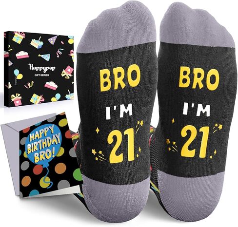 HAPPYPOP Birthday Gift Ideas - Socks for 20 21 30 40 Year Olds for Woman Man Women Men in Saudi Arabia