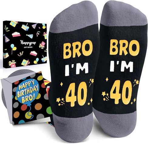 HAPPYPOP Birthday Gift Ideas - Socks for 20 21 30 40 Year Olds for Woman Man Women Men in Saudi Arabia