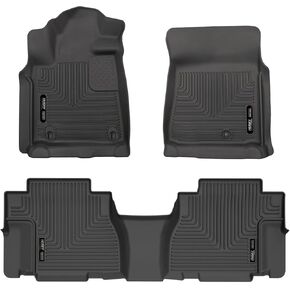 Husky Liners Weatherbeater Floor Mats | Fits 2008-2011 Toyota Sequoia | Front & 2nd Row, 3-pc Black - 95131 in Kuwait