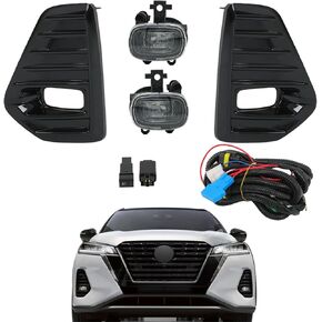 زوج من مصابيح الضباب للسائق الأيسر والجانب الأيمن من Labwork لاستبدال نيسان ركلات 2021-2023 مع مفتاح أسلاك الإطار in Kuwait