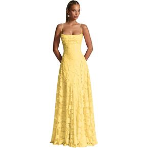 Floral Lace Bridesmaid Dresses Long Prom Dresses for Women 2026 Cowl Neck Formal Evening Wedding Guest Dress in Kuwait