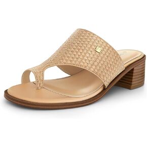 PIZZ ANNU Women's Aurelia Low Block Chunky Heels Sandals Open Toe Slip on Mules Comfortable Dressy Summer Pump Shoes with 1.57 Inches Tall Thick Heel in Kuwait