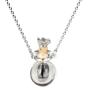 Clear Water Drop Bottle Necklaces Essential Oil Keep Openable Make a for Wish Pendant Blood Vial Necklace for Wo in Kuwait