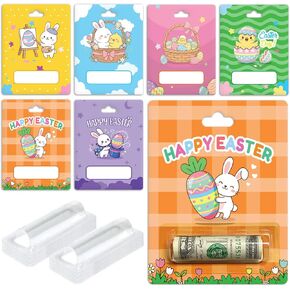 Pack of 6, Easter Money Holder Cards, Cute Bunny Chick Designs, Gift Card Holder for Kids, Easter Basket Stuffer, Easter Gift Cards Set, Gift Cards in Kuwait