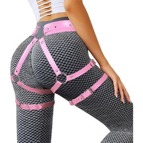 Punk Leather Belts Women Body Chain Waist Belt Goth Bondage Lingerie BDSM Belts Bondage Bodysuit Accessories in Kuwait