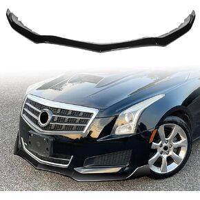 Front Bumper Lip Compatible with 2013-2014 for Cadillac ATS Sedan Base/Luxury/Performance/Premium/Premium Sport Glossy Black Front Lip in Kuwait