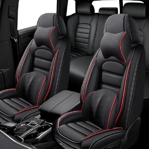 2 Seat Covers for Nissan Rogue Sport 2017-2022 Leather Car Seat Covers Waterproof Anti-Slip Car Seat Protectors Comfort Premium Automotive Seat Covers with Airbag（Standard,Black+Coffee） in Kuwait