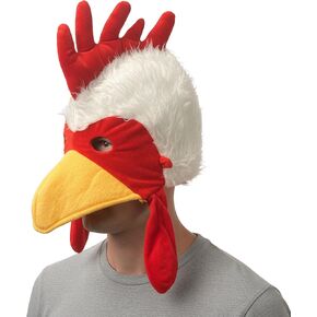 Rooster Hat | Funny Rooster Head Hat | Roosters Costume Hats | Plush Roosters Hats | Chicken Head Costume | Chicken Costume Accessories | Chicken Cap | Multicolor | 17.5" | Adult | Elastic Fit in Kuwait