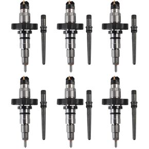 0445120238 0986435505 Diesel Fuel Injectors& Connector 6PCS Common Rail Fuel Injectors Compatible with Dodge Ram Cummins 5.9L 2004-2009 in Kuwait