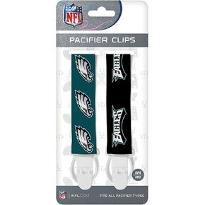 BabyFanatic Officially Licensed Unisex Pacifier Clip 2-Pack - NFL Philadelphia Eagles - Officially Licensed Baby Apparel in Kuwait