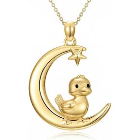 Cat/Dog/Duck/Deer/Elephant Necklace 18K Gold Plated Cute Animal Pendant Jewelry Mothers Day Gifts For Women in Saudi Arabia