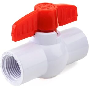 صمام كروي مضغوط PVC 1/2 بوصة - ملولب - سانيبرو - (عبوة من 10 قطع) in Kuwait