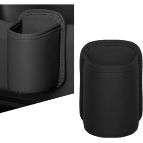 Cup Holder for Car, Back&Front Car Door Cup Holder, Extra Water Coffee Bottle Hanging for Door Pocket Front seat, Universal PU Leather Trash Can Organizer Interior Accessories (Black) in Kuwait