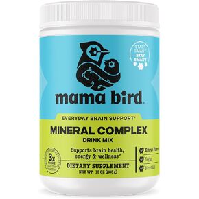 Best Nest Wellness Mama Bird Multi Mineral Supplement Powder Complex w/Magnesium, Choline, Calcium and More, Supports Brain & Bone, Non-GMO, Fizzy Lemon-Lime Drink Mix, 10 oz in Kuwait