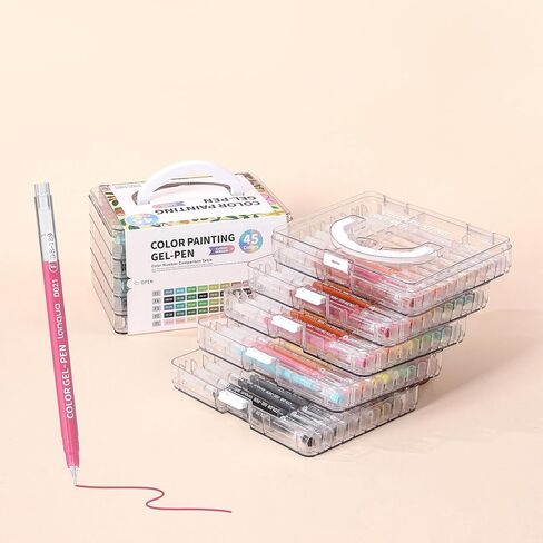 Ddaowanx Acrylic Colored Gel Pens Set, Quick Dry 0.6mm Fine Point Gel Pens for Adult Coloring Books, Drawing, Journaling, Art Supplies and DIY Crafts (252 Pack-234 Colors) in Kuwait