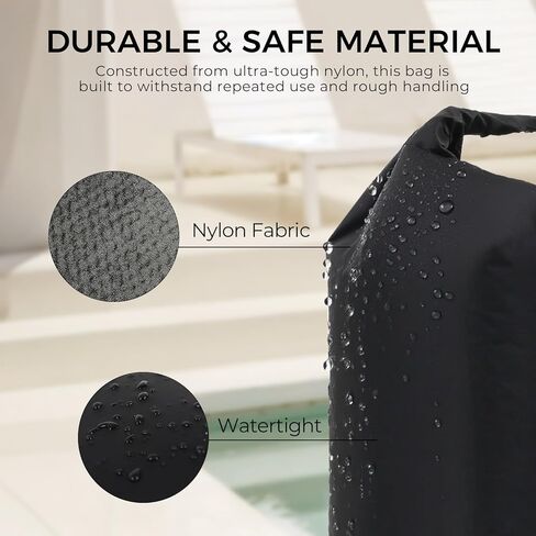 حقيبة غسيل مضغوطة للسفر، حقيبة توفير مساحة خالية من المضخات للملابس المتسخة، حقيبة جافة رطبة مقاومة للماء قابلة لإعادة الاستخدام، حقيبة غسيل للسفر للأمتعة والتعبئة وحقيبة السفر (قطعة واحدة) (أسود، كبير) in Kuwait