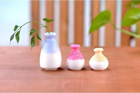 9 Pcs Mini Bud Vases Set - Tiny Resin Flower Vases with Ceramic Imitation Design for Mini Flower Arrangements, DIY Decor, Fairy Garden Accessories, Tabletop & Home Decorations, Gift for Plant Lovers in Kuwait