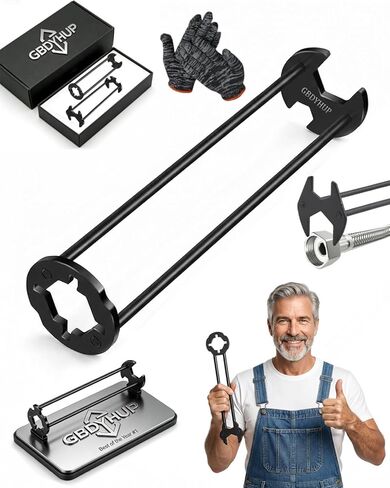 Multifunctional Sink Wrench Faucet Tool for Tight Spaces Kitchen Alloy Under Sink Drain Basin Plumbers Pipe Wrenches Portable Plumbing Repair Installation Tool for Kitchen Bathroom(A+b) in Saudi Arabia