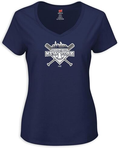 New York Baseball Fans. No Place Like Home Navy T-Shirt (Sm-5X) in Saudi Arabia
