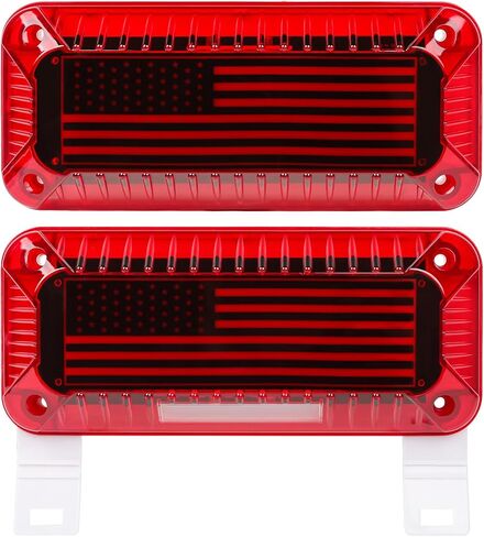 مصابيح خلفية RV، قطعتان 57 مصباح LED لمقطورة التخييم مع إشارة تشغيل/دوران/فرامل/إيقاف ضوء لوحة الترخيص، مصابيح خلفية مقاومة للماء للتركيب على السطح لشاحنة التخييم in Kuwait