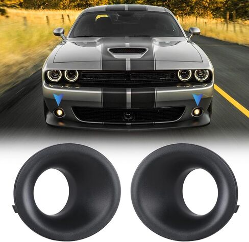 Nixon Offroad Fog Lights Cover Fog Lamp Bezel for 2015-2022 Dodge Challenger Fog Lights, Matte Black Factory OEM Style Fog Lamps Covers Bezel Set Replacement, Passenger and Driver Sides in Saudi Arabia