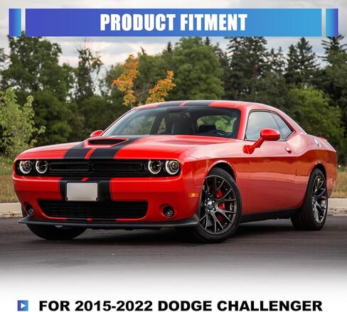 Nixon Offroad Fog Lights Cover Fog Lamp Bezel for 2015-2022 Dodge Challenger Fog Lights, Matte Black Factory OEM Style Fog Lamps Covers Bezel Set Replacement, Passenger and Driver Sides in Saudi Arabia