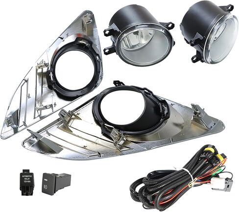 Fog Lights Assembly Replacement for Camry LE 2012 2013 2014 with Chrome Covers Switch Wiring Bulbs in Saudi Arabia