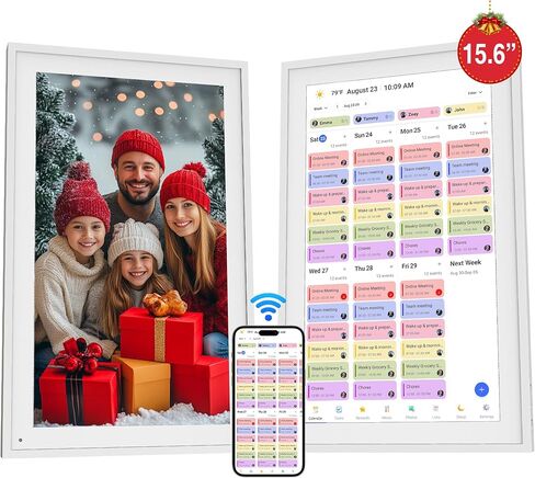 Viewedge Digital Calendar, 15.6 Inch Wall Planner Electronic Calendar & Chore Chart, Smart Touchscreen Interactive Display for Family Schedules, Great for Organizing Your Routines, Wall & Desk Mountable in Kuwait