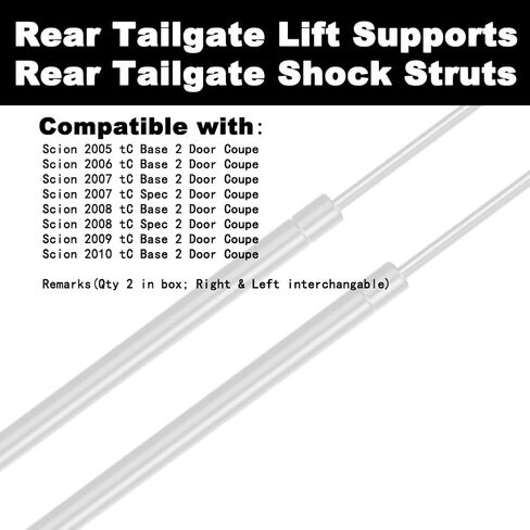 Rear Tailgate Lift Supports Shock Struts Replacement for tC 2005 2006 2007 2008 2009 2010 05 06 07 08 09 10 Coupe 2-PC Set Replace 8196484 in Kuwait