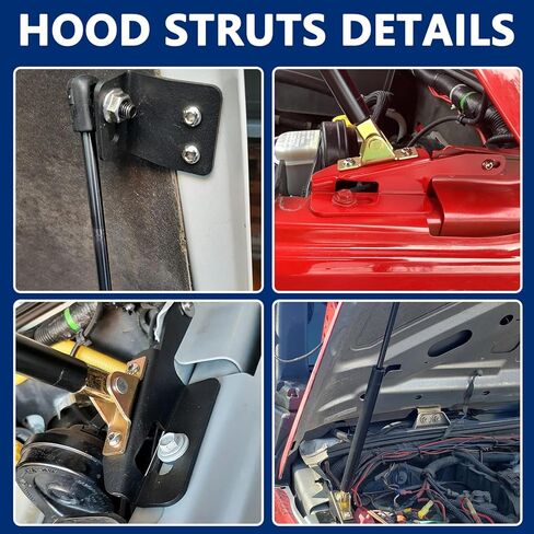 Front Hood Lift Support, Compatible with Jeep Wrangler JK & Unlimited 2011 2012 2013 2014 2015 2016 2017 2018 Hood Quick Lift Struts Lift Support Shocks Kit 1 Pair in Saudi Arabia