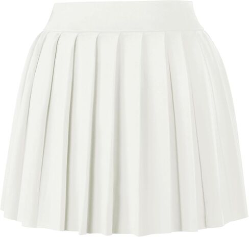 Women's Crop Tops Ruffle Short Sleeve Tie Back Summer Off Shoulder Top Blouse and Sexy Pleated Mini Skirts White XS in Kuwait