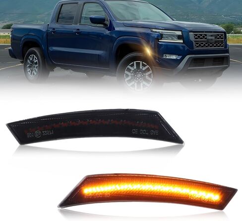 Side Marker Reflector Compatible with Nissan 2022-up Gen3 Frontier, [DOT] [IP67 Waterproof] Front Turn Signal Marker Light Cover [No Bulbs], 2 PCS, Clear Lens in Kuwait