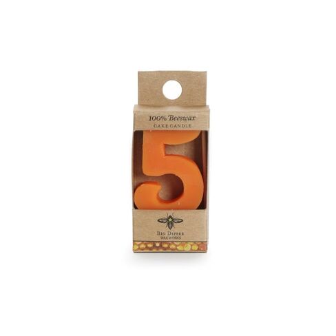 Big Dipper Wax Works Candles for Cake, Number 5, Birthday Candle, 2" Tall, Beeswax Candle in Kuwait