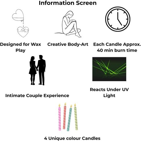 Curl & Crest Blacklight UV Reactive Glow Drip Candles – Body Art Candle Set for Couples Who Like to Play, in Saudi Arabia