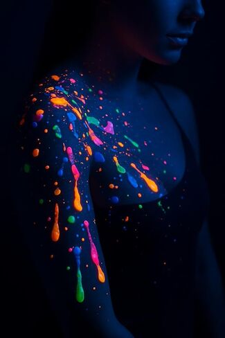 Curl & Crest Blacklight UV Reactive Glow Drip Candles – Body Art Candle Set for Couples Who Like to Play, in Saudi Arabia