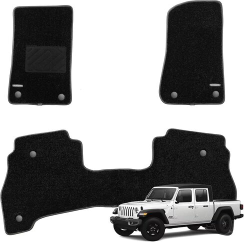 WENNEBIRD Superior Carpet Floor Mats for 2022-2026 Jeep Grand Cherokee (Not for L Models), 0.6-Inch Ultra-Thick, Noise-Reducing, All-Weather Waterproof Anti-Slip – 3-Pc Set in Saudi Arabia