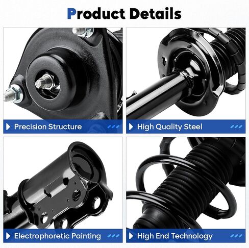 الدعامات الأمامية ممتص الصدمات مناسب لسيارة Hyundai Tucson 2.0L 2011-2015/2.4L 2010-2015، لكيا سبورتاج 2.4L 2014، لسيارة سبورتاج 2.0L 2011-2014، استبدال 1333452L 1333452R، قطعتان in Saudi Arabia