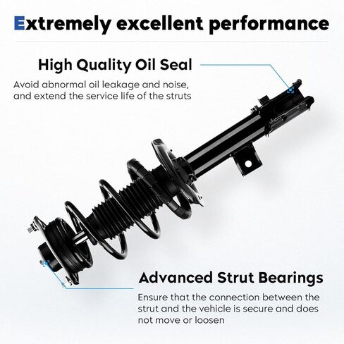 الدعامات الأمامية ممتص الصدمات مناسب لسيارة Hyundai Tucson 2.0L 2011-2015/2.4L 2010-2015، لكيا سبورتاج 2.4L 2014، لسيارة سبورتاج 2.0L 2011-2014، استبدال 1333452L 1333452R، قطعتان in Saudi Arabia