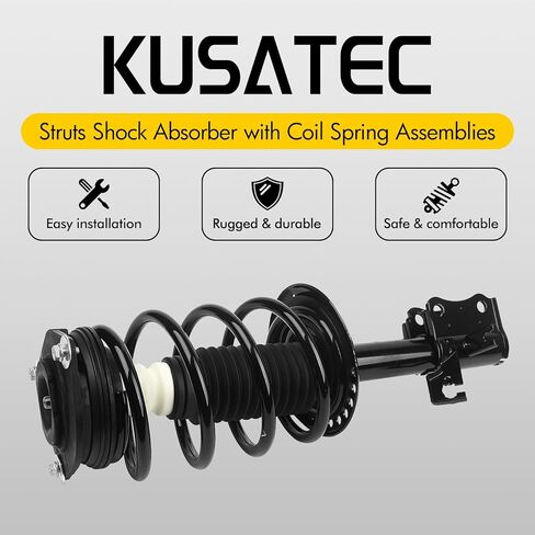KUSATEC Front Pair Complete Struts Shock Absorber fit for 2007-2012 Nissan Sentra, 172379 172378 Struts with Coil Spring Assemblies in Saudi Arabia