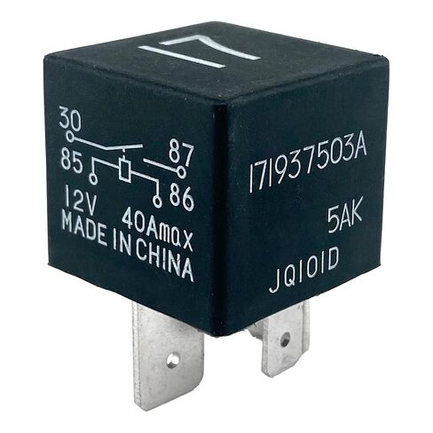 171937503A 17 Relay, 1-Pack, 12V 40A 4-Pin Micro Relay, Compatible with Volkswagen Audi, Replaces OEM 171937503A for Radiator Fan, A/C Compressor & Fuel Pump Fix in Kuwait