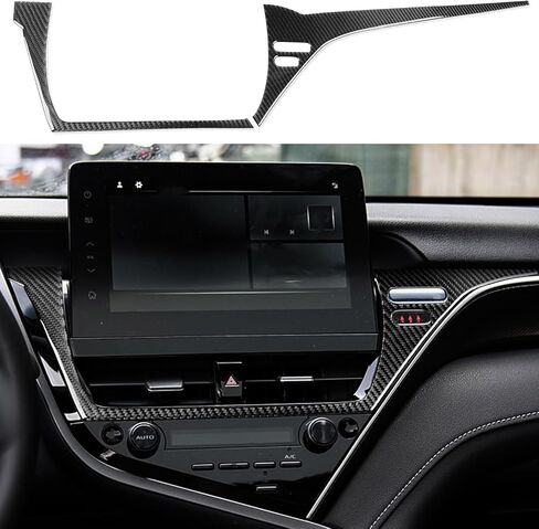 NVCNX ألياف الكربون الفاخرة الحقيقية لملحقات Toyota Camry 2018-2024 2019 2020 2021 2022 2023 SE/LE/XSE/XLE/SE Nightshade/L/TRD Gas Hybrid Fuse Box Coin حامل غطاء داخلي ملصق 2 قطعة in Saudi Arabia