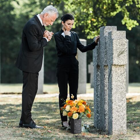 Metal Cemetery Vases for Grave Cemetery Flower Holders with Four Holes Grave Decorations Memorial Butterfly Vases for Loss of Loved One in Saudi Arabia