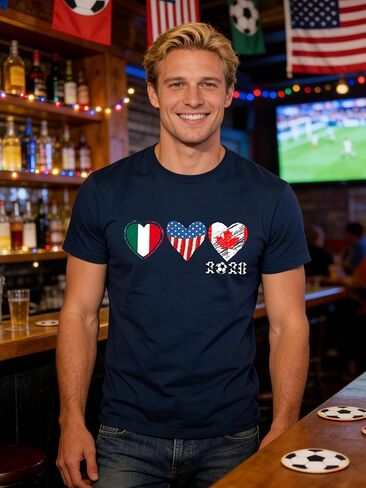 قمصان كرة القدم 2026 للنساء والرجال في الولايات المتحدة الأمريكية بأكمام قصيرة تي شيرت لكرة القدم تحت عنوان جرافيك تي شيرت علوي in Kuwait