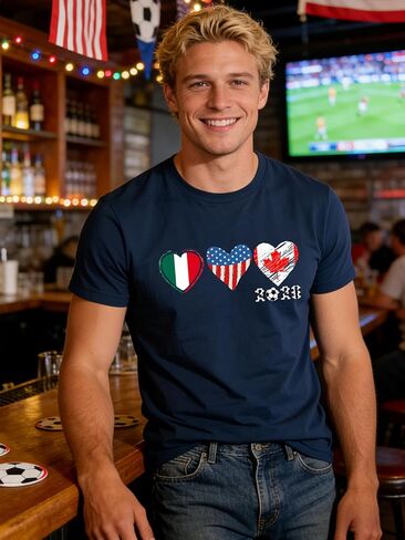 قمصان كرة القدم 2026 للنساء والرجال في الولايات المتحدة الأمريكية بأكمام قصيرة تي شيرت لكرة القدم تحت عنوان جرافيك تي شيرت علوي in Kuwait