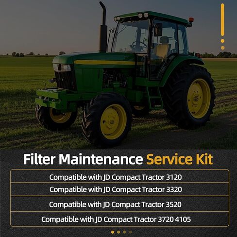 Maintenance Filter Kit fits for John Deere Compact Utility Tractor 3320/3520/4105, M806419 Engine Oil Filters/MIU800645 Fuel Filter/RE68048 Air Filter/, LVA13065 Engine Oil Filters in Saudi Arabia