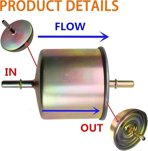 F65455 Fuel Filter compatible with Mercury Cougar 1999-2002 with 2.5L 6Cyl V:Ford Escape 2001-2006 with 3.0L 6Cyl V:Ford F-150 1986-1991 with 5.0L 8 Cyl Engine F65455 in Saudi Arabia