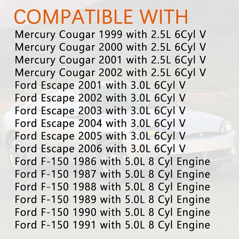 F65455 Fuel Filter compatible with Mercury Cougar 1999-2002 with 2.5L 6Cyl V:Ford Escape 2001-2006 with 3.0L 6Cyl V:Ford F-150 1986-1991 with 5.0L 8 Cyl Engine F65455 in Saudi Arabia