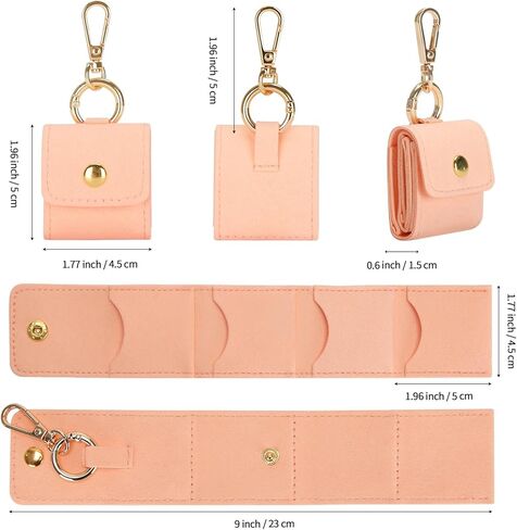 Mini Jewelry Holder Pouch with Keychain, Portable Travel Jewelry Organizer Box for Rings Earrings Necklace Stud, Small Velvet Jewelry Storage Bag for Gym Women (Pink) in Saudi Arabia