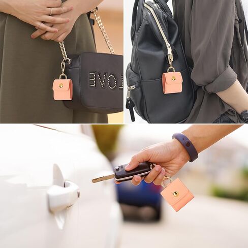 Mini Jewelry Holder Pouch with Keychain, Portable Travel Jewelry Organizer Box for Rings Earrings Necklace Stud, Small Velvet Jewelry Storage Bag for Gym Women (Pink) in Saudi Arabia